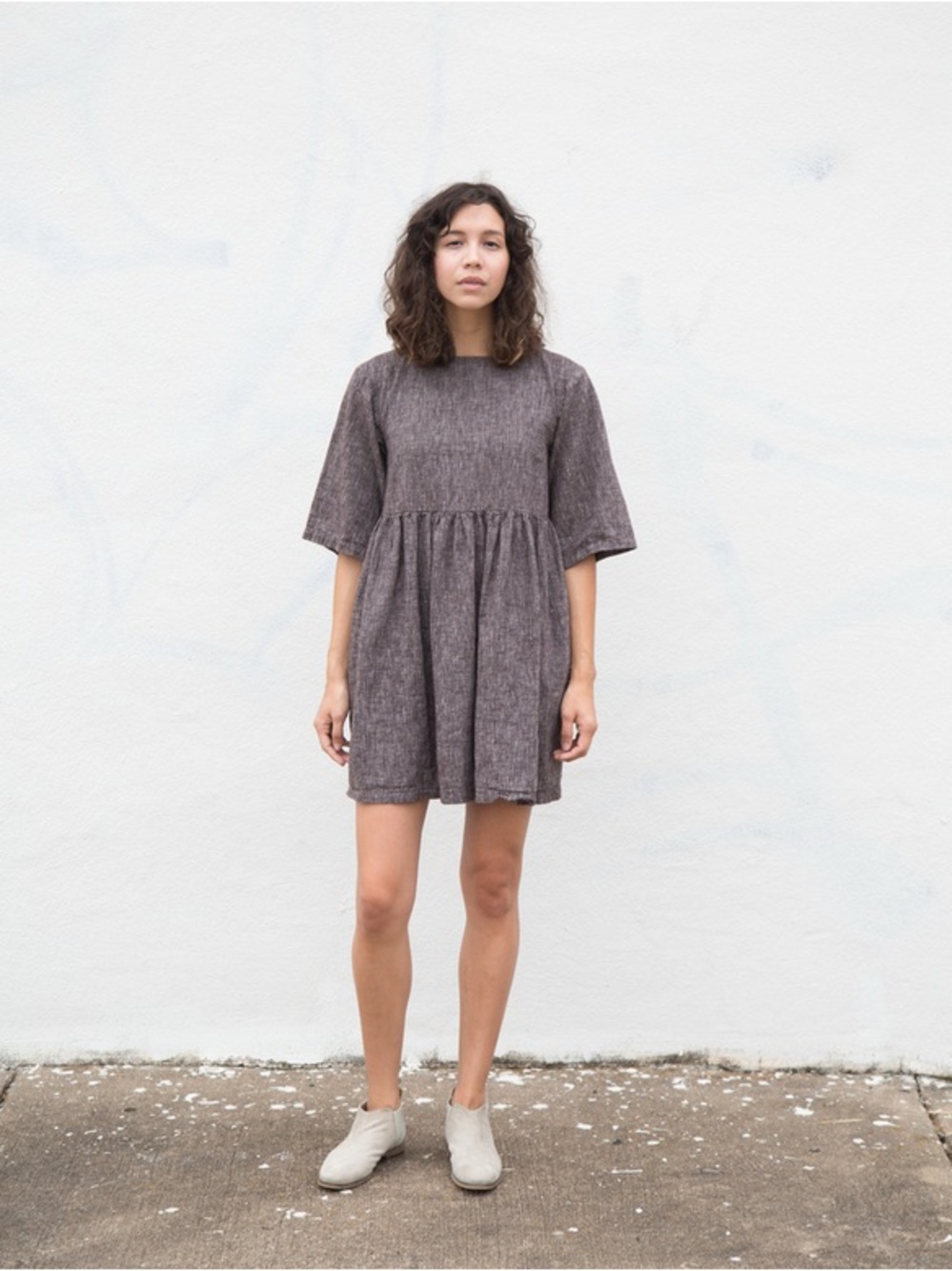 Esby Apparel Willow Babydoll Brown Dress Size‎ M